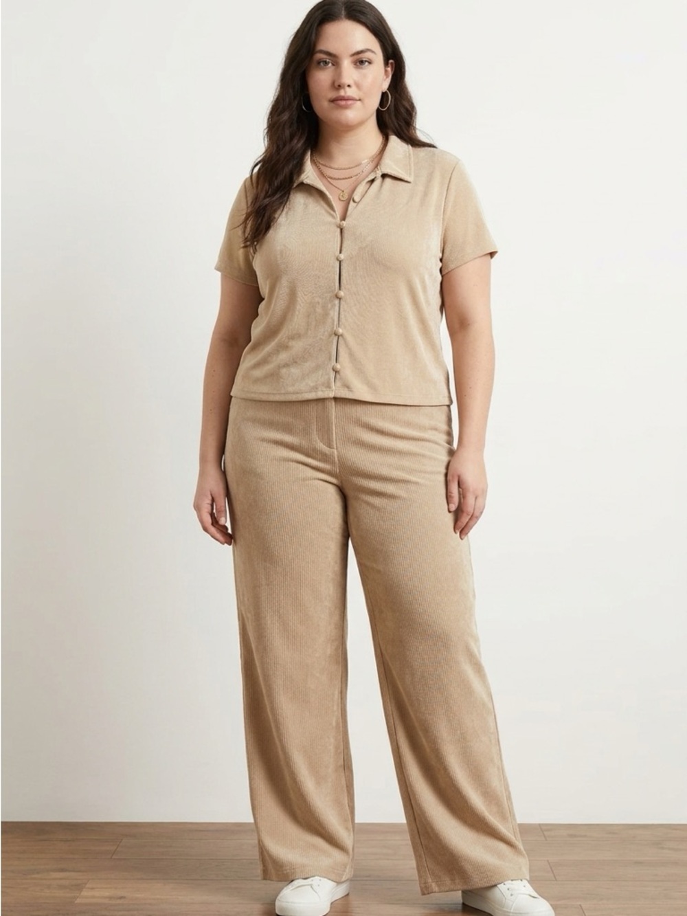 H&M Short-Sleeve Button Top | Basic Tee | Size XL